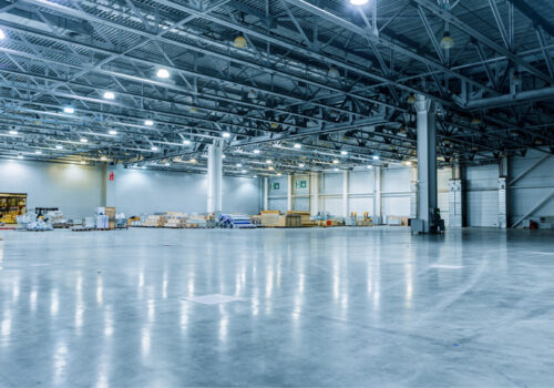Empty Modern Warehouse ready to accept cargo